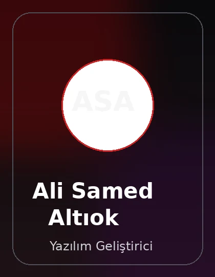 Ali Samed Altıok - Yazılım Geliştirici